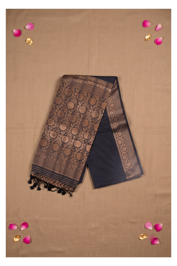 Black Banarasi Art Silk Wedding Saree