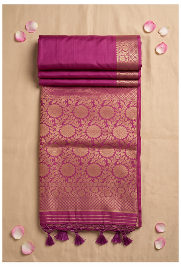 Magenta Banarasi Art Silk Wedding Saree