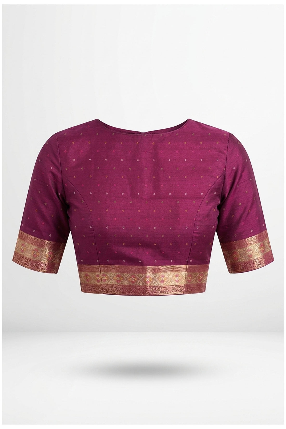 Olive Green & Magenta Banarasi Silk Saree
