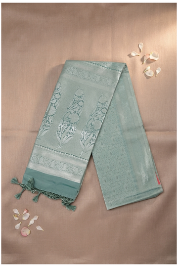 Aqua Green Banarasi Art Silk For Wedding & Party Wear