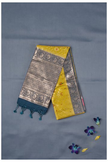 Chartreuse Green Banarasi Art Silk Wedding Saree