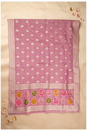 Mauve Banarasi Art Silk Wedding & Party Saree