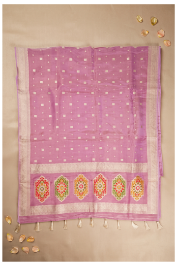 Pink Banarasi Art Silk Crepe Wedding & Party Wear Saree