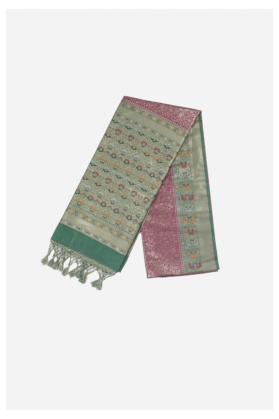 Wine Banarasi Art Silk Wedding & Party Saree