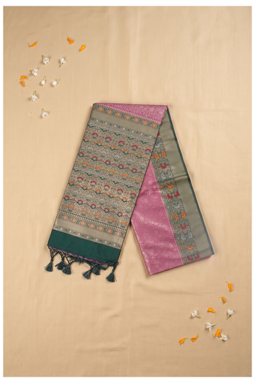 Rani Pink Banarasi Art Silk Wedding & Party Saree