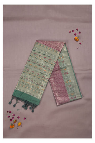 Wine Banarasi Art Silk Saree For Wedding & Party Wear