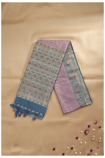 Mauve Banarasi Art Silk Wedding Saree