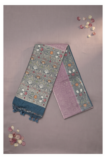 Mauve Banarasi Art Silk Wedding & Party Wear Saree