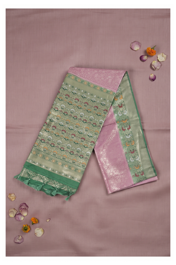 Mauve Banarasi Art Silk Wedding Party Saree