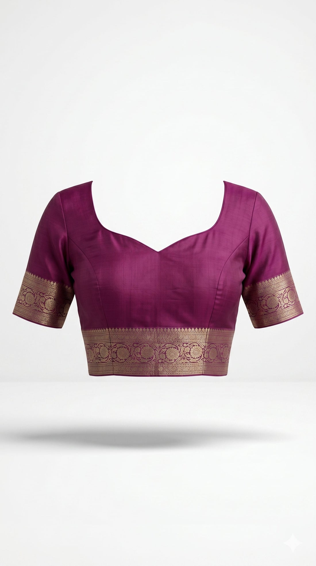 Magenta Banarasi Silk Saree With Rich Gold Zari Weaving