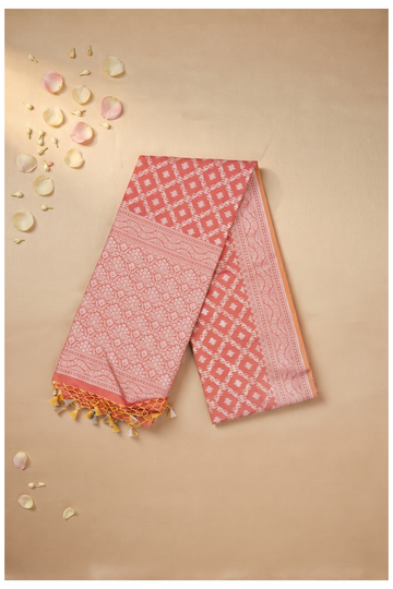 Terracotta Banarasi Art Silk Wedding Saree