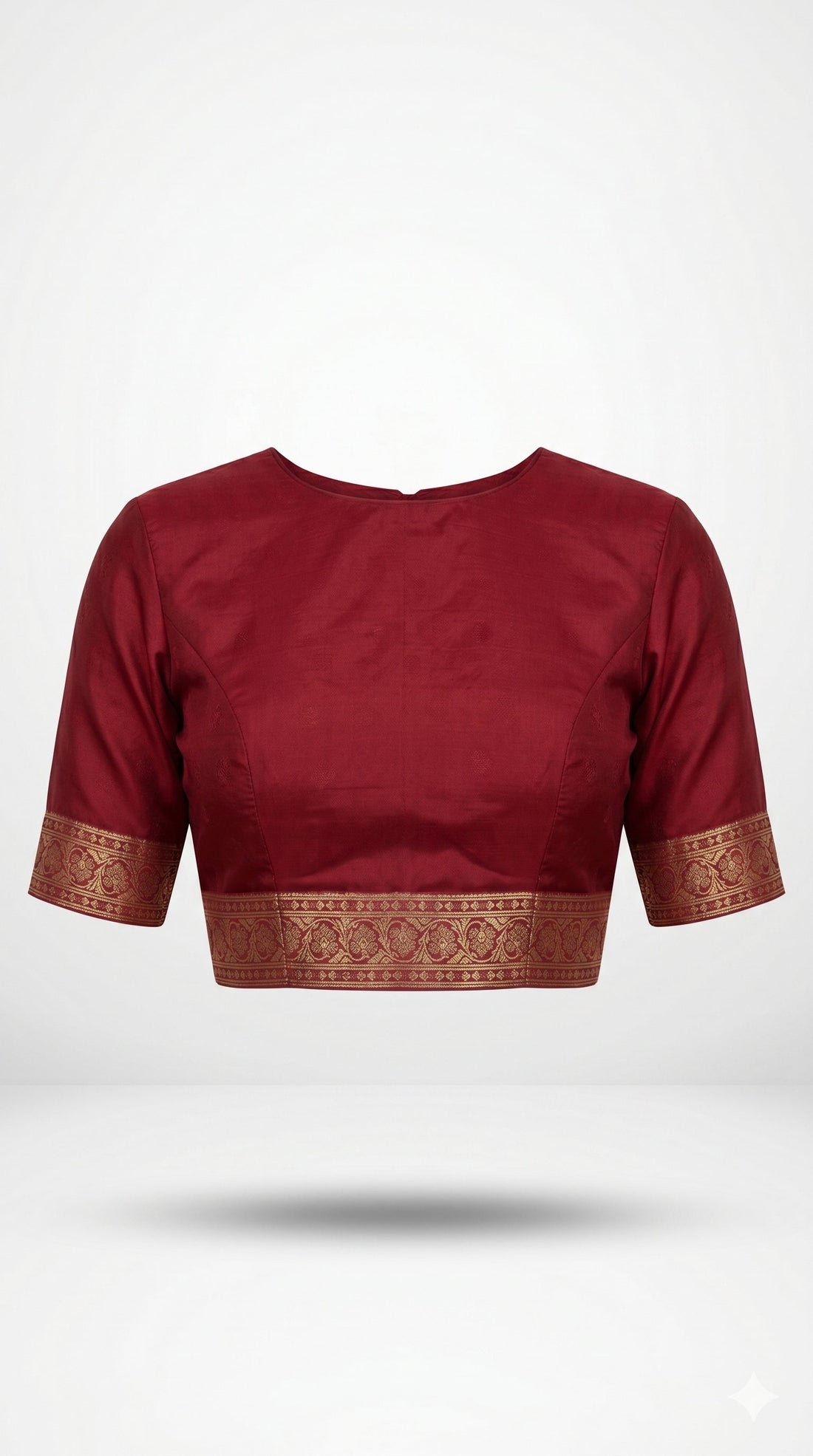 Maroon Banarasi Silk Saree With Rich Gold Zari Weaving