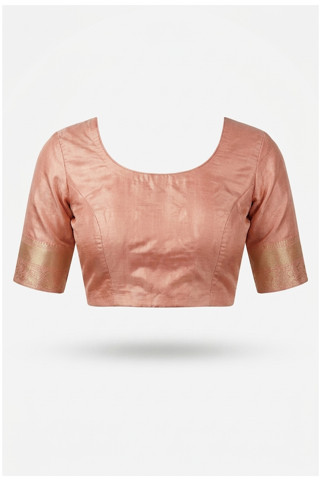 Peach Pink South Silk Tissue Pure Silk Wedding & Party Wear