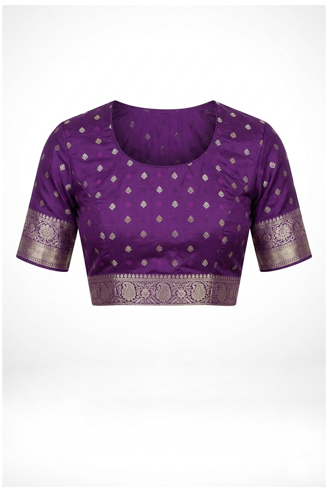 Deep Violet Banarasi Pure Silk Wedding Saree