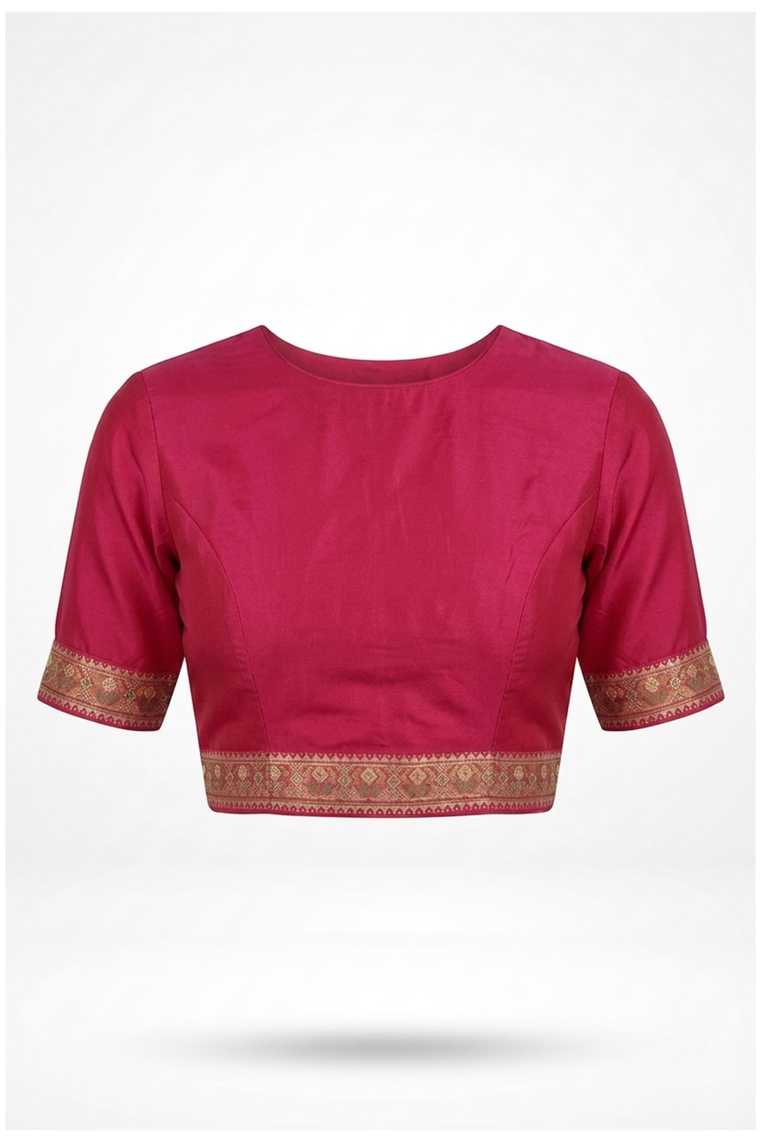 Violet Red Banarasi Pure Silk Wedding Party Wear Saree