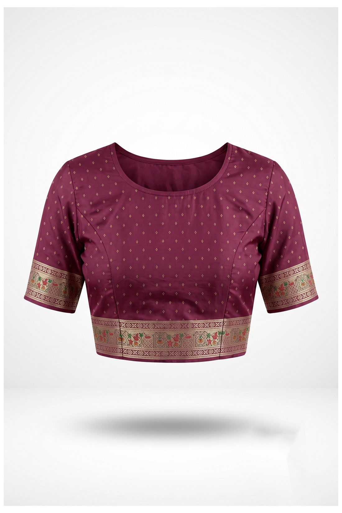 Wine Banarasi Art Silk Wedding & Party Wear Saree