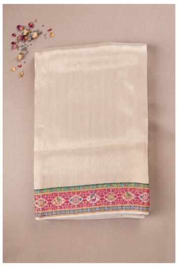 Champagne Banarasi Tissue Silk Party & Wedding Saree
