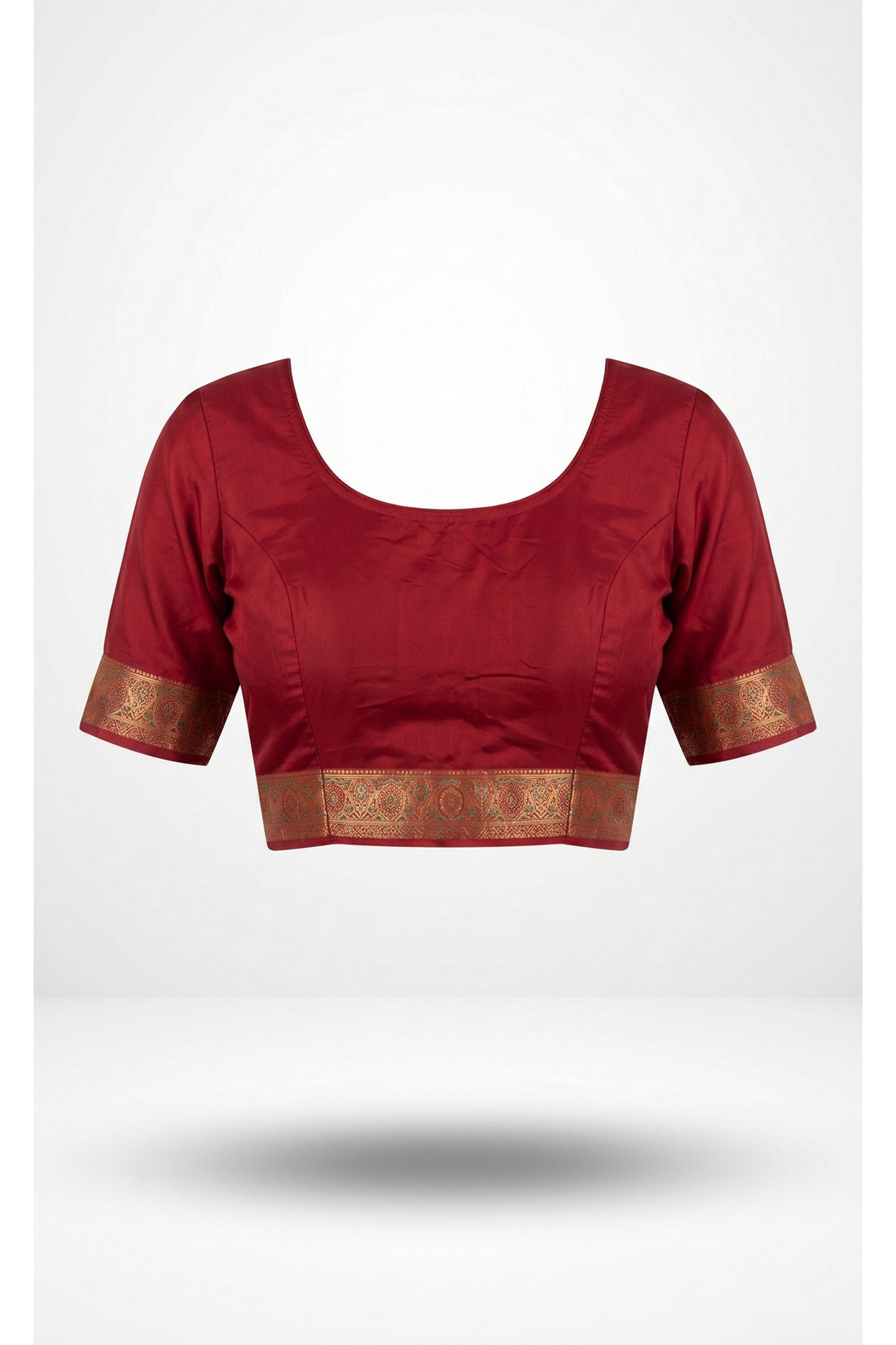 Maroon Heritage Woven Silk Blend Saree
