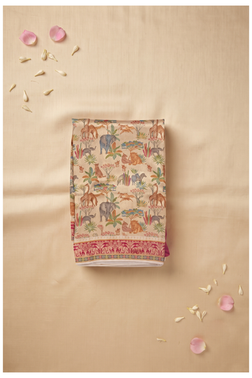 Champagne Paithani Art Silk Wedding Saree