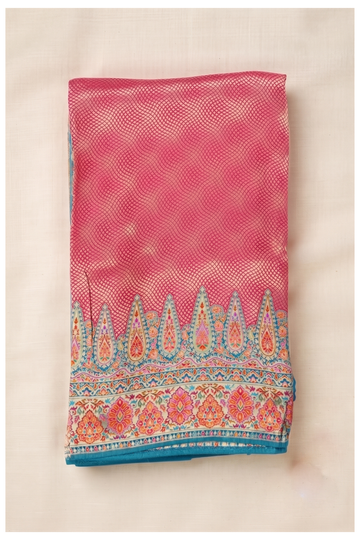 Rani Pink Banarasi Tissue Silk Party & Wedding Saree