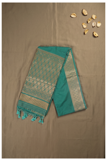 Bottle Green Banarasi Art Silk Wedding Saree