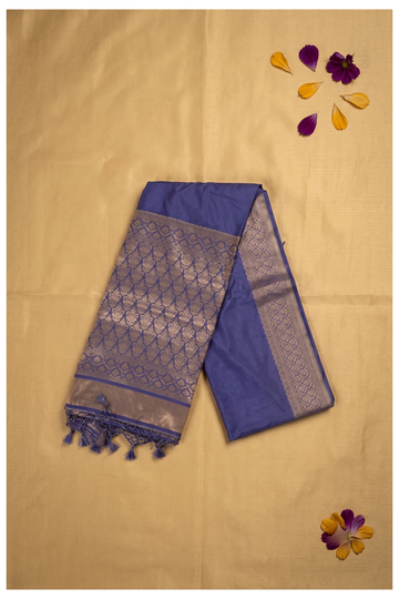 Royal Blue Banarasi Art Silk Wedding Saree