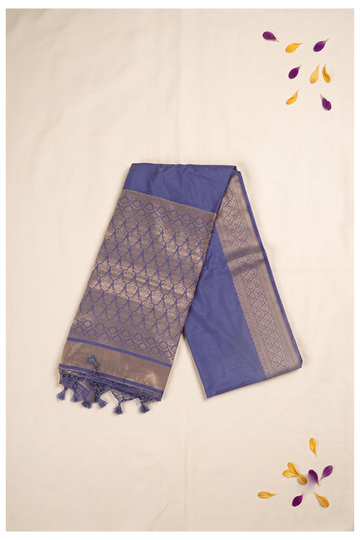 Royal Blue Banarasi Art Silk Saree For Weddings And Parties