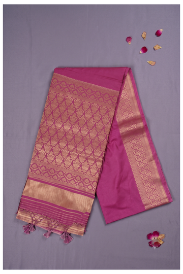 Magenta Banarasi Art Silk Wedding Party Wear Saree