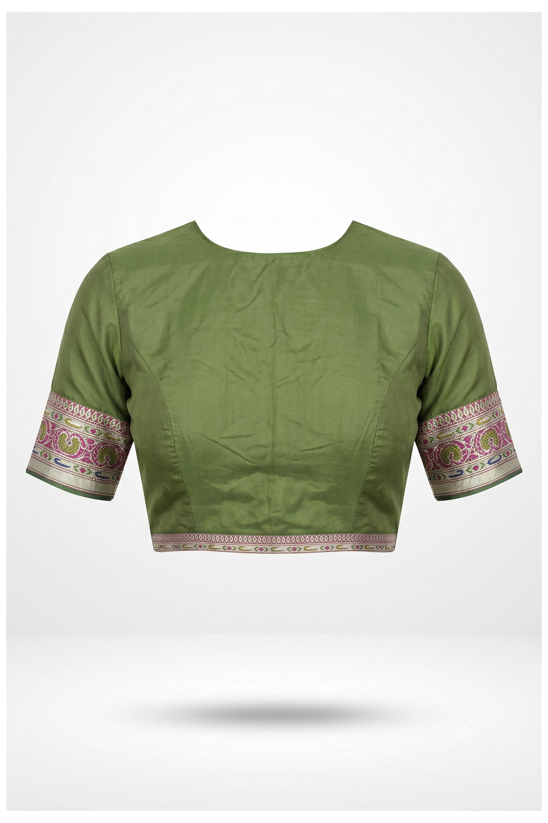 Sage Green Banarasi Silk Saree With Weaving