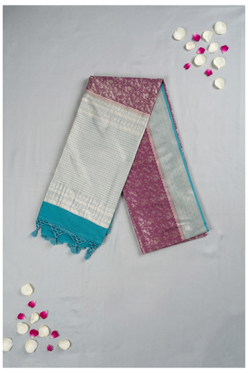 Wine Banarasi Art Silk Wedding & Party Wear Saree