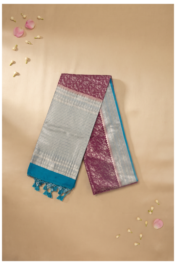 Wine Banarasi Art Silk Wedding Saree