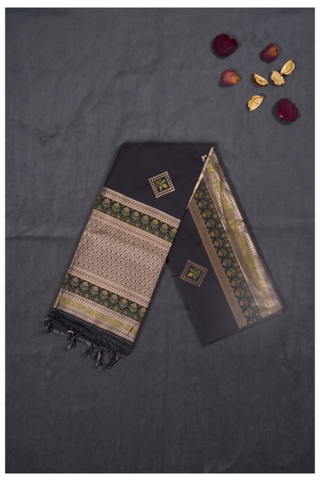 Black Banarasi Art Silk Wedding Saree