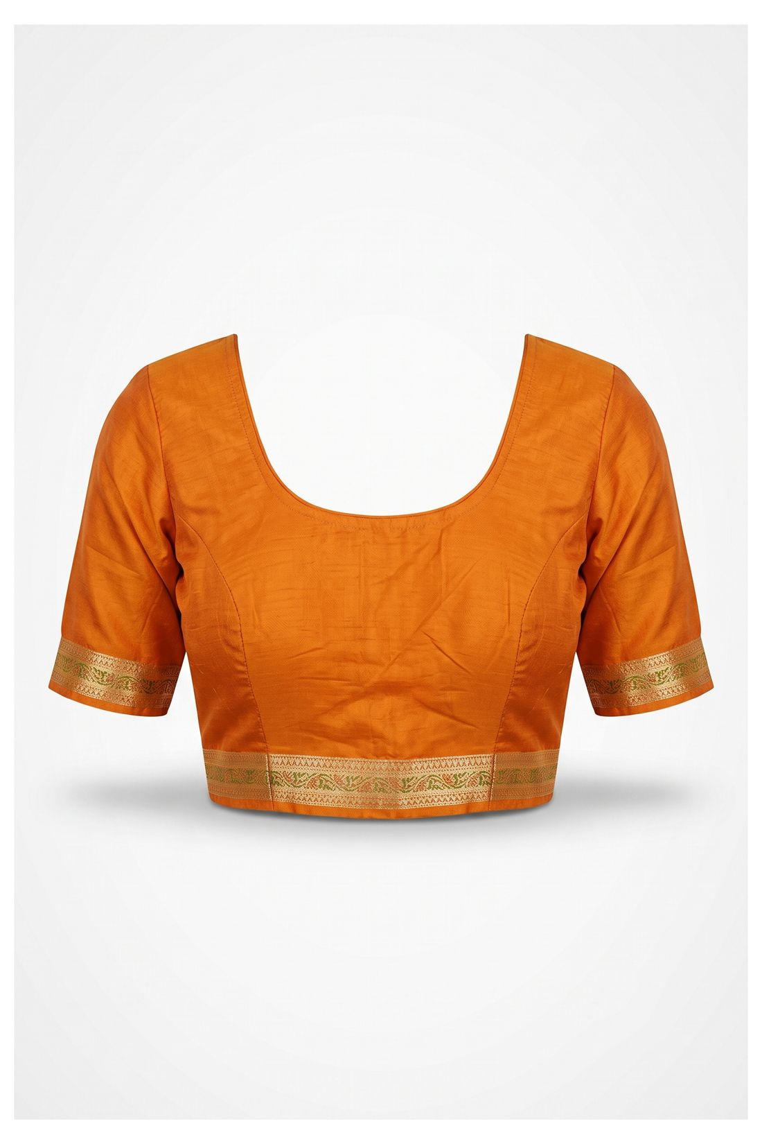 Tangerine Orange Banarasi Art Silk Wedding Wear