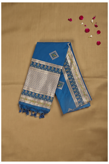 Royal Blue Banarasi Art Silk Wedding Saree