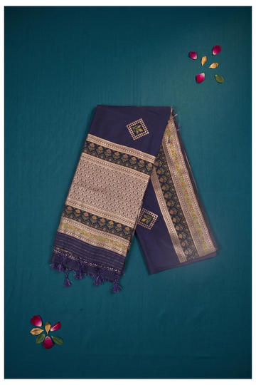 Royal Blue Banarasi Art Silk Wedding Party Wear Saree