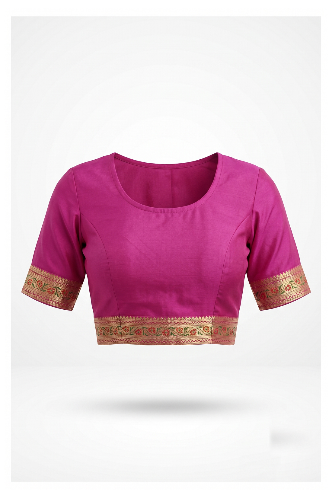 Rani Pink Banarasi Art Silk Wedding Party Wear Saree