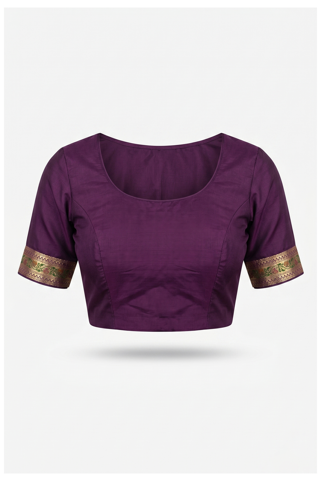 Purple Banarasi Silk Saree With Traditional Butta Weaving