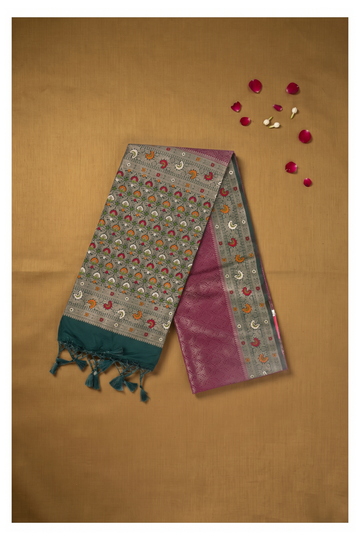 Wine Banarasi Art Silk Wedding Saree
