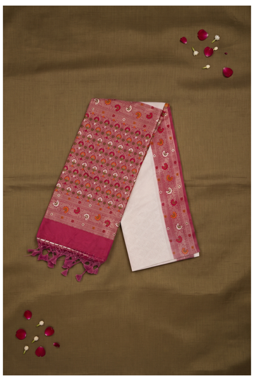 Blush Pink Banarasi Art Silk Wedding Saree