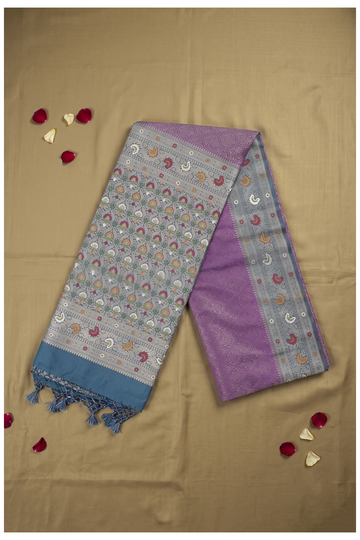 Amethyst Purple Banarasi Art Silk Wedding Saree