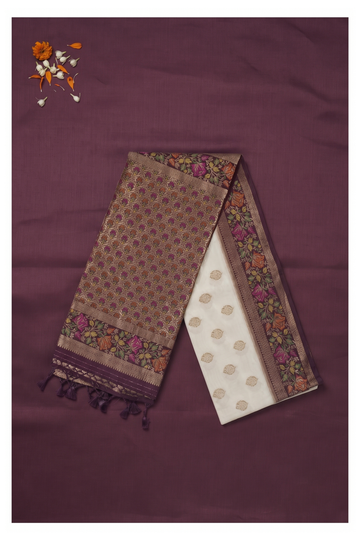 Ivory Banarasi Art Silk Wedding & Party Wear Saree