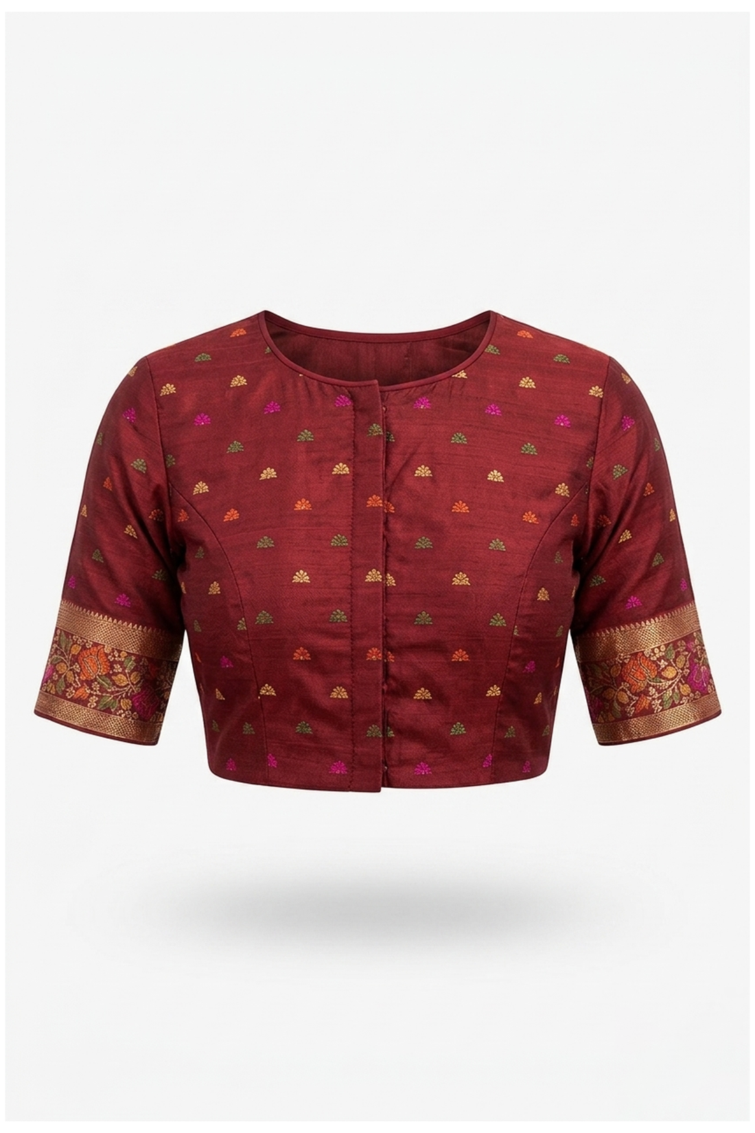 Maroon Banarasi Silk Saree