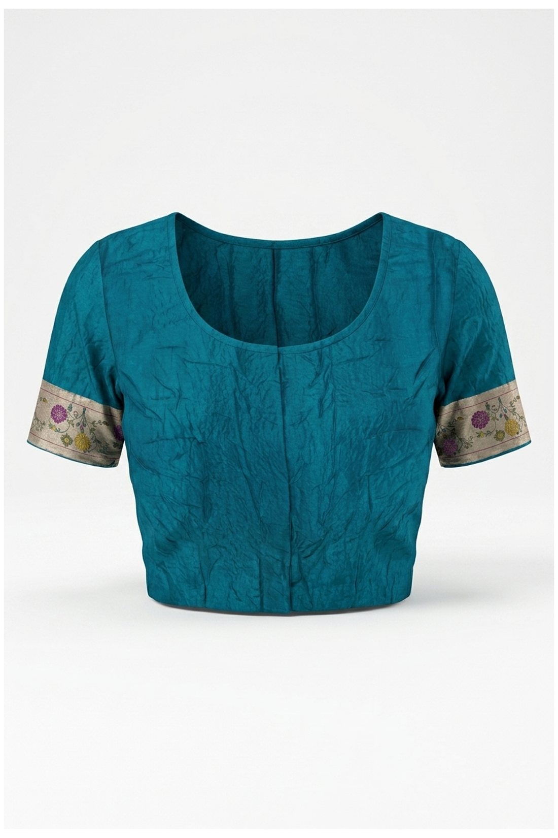 Teal Paithani Cotton Wedding & Party Wear Saree