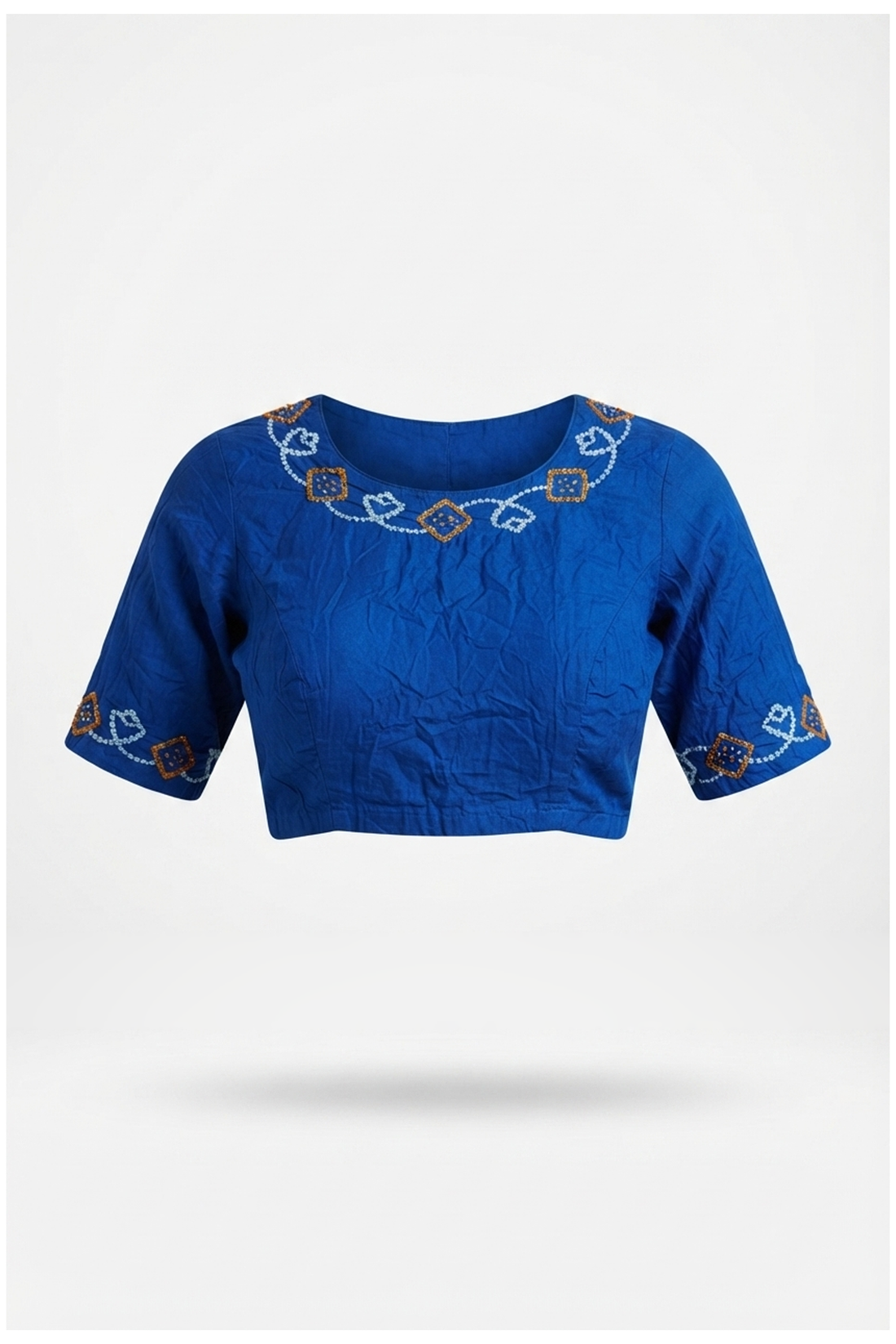 Royal Blue Bandhni Gajji Silk Wedding Saree