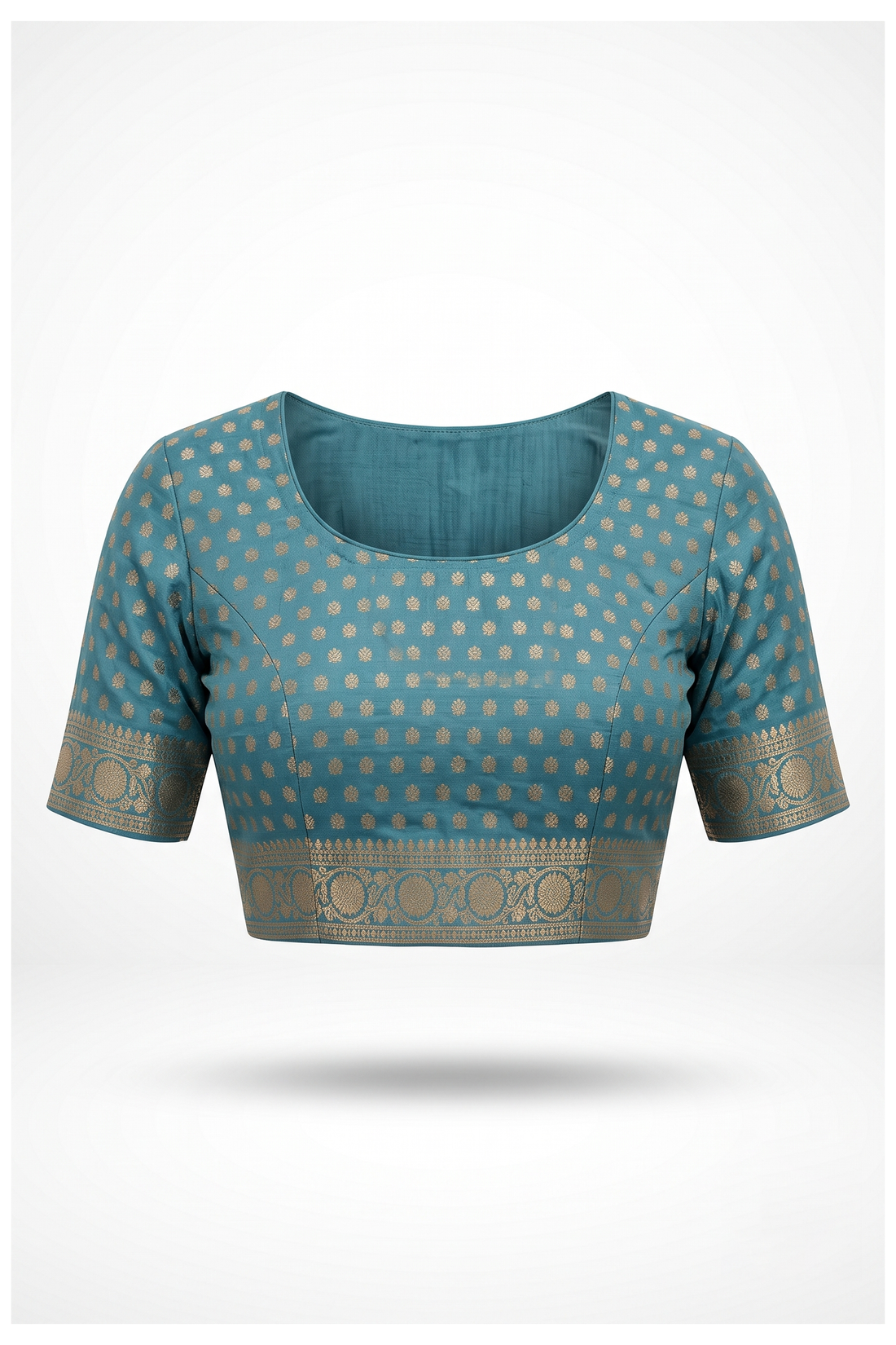 Teal Banarasi Art Silk Wedding Saree