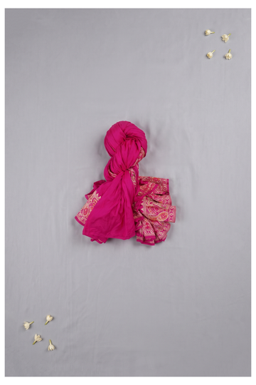 Rani Pink Banarasi Pure Silk Wedding Party Wear Saree