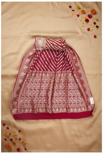 Crimson Banarasi Pure Silk Wedding Saree