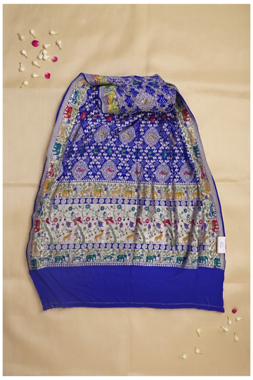 Royal Blue Banarasi Pure Silk Wedding Saree