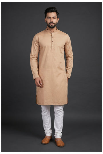 Beige Men'S Kurta Set