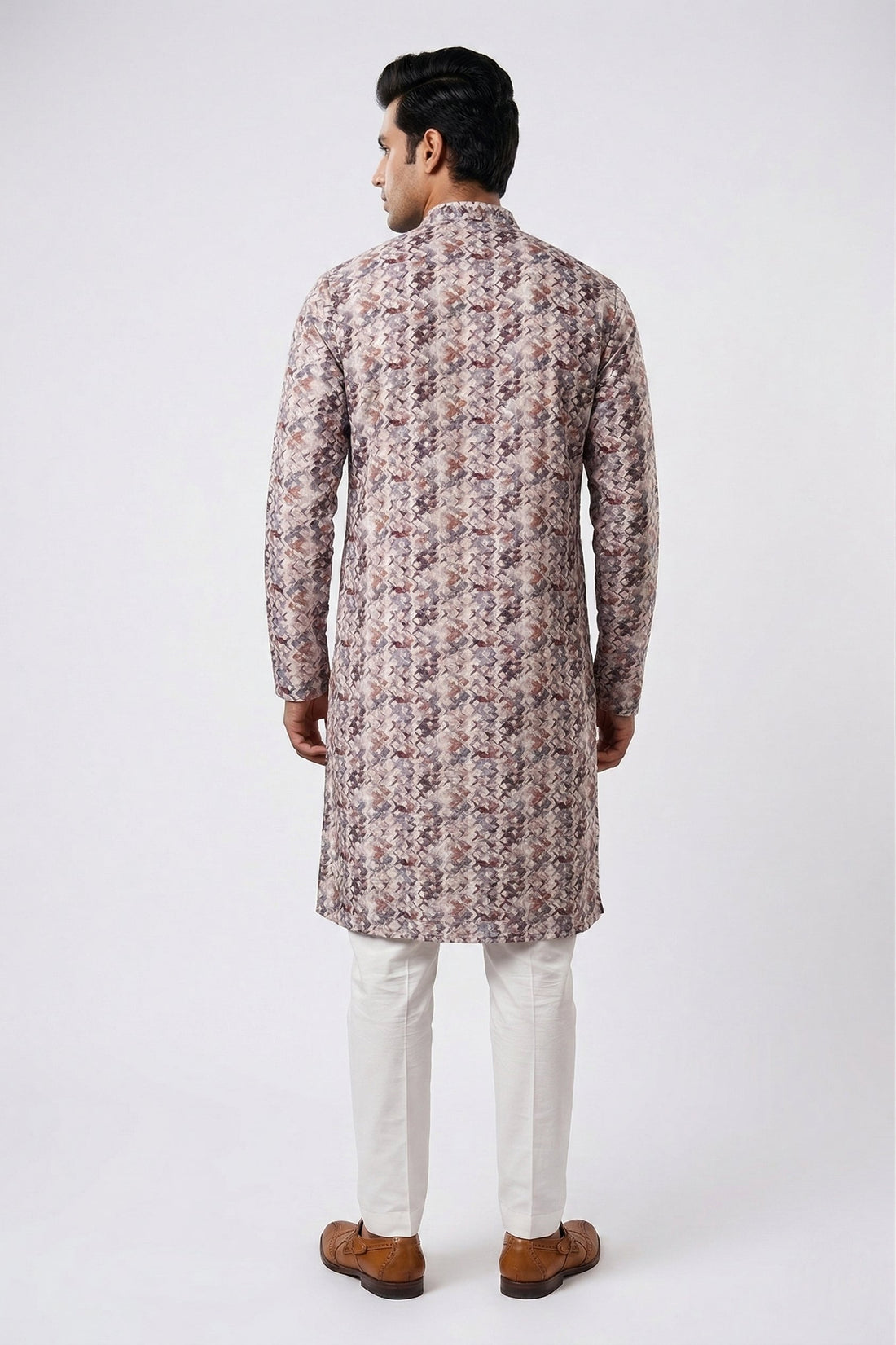 Pastel Mosaic Printed Festive Kurta